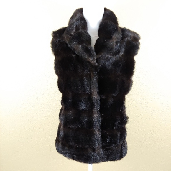 Marvin Richards Jackets & Blazers - Dark Faux Fur Vest by Marvin Richards for Parisian